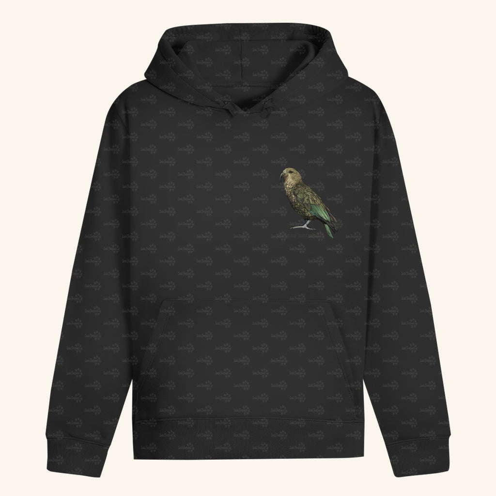 Unisex Bio Hoodie mit Bauchtasche | Kea Alpenpapagei Nestor notabilis