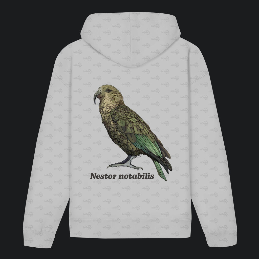 Unisex Bio Hoodie mit Bauchtasche | Kea Alpenpapagei Nestor notabilis