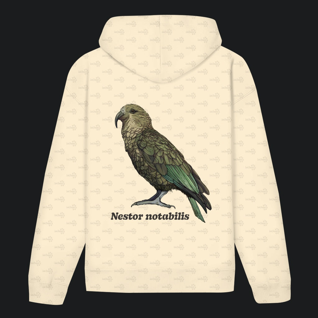Unisex Bio Hoodie mit Bauchtasche | Kea Alpenpapagei Nestor notabilis