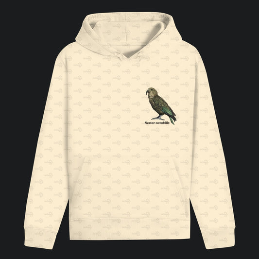 Unisex Bio Hoodie mit Bauchtasche | Kea Alpenpapagei Nestor notabilis