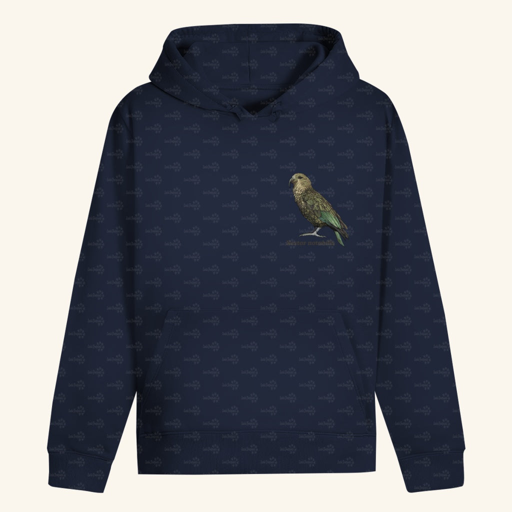 Unisex Bio Hoodie mit Bauchtasche | Kea Alpenpapagei Nestor notabilis
