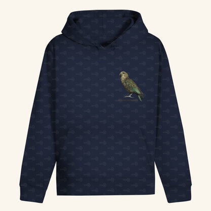 Unisex Bio Hoodie mit Bauchtasche | Kea Alpenpapagei Nestor notabilis