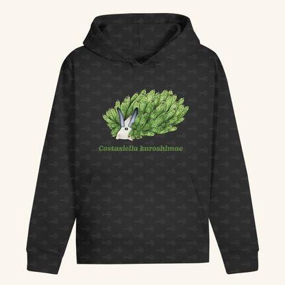 Unisex Bio Hoodie mit Bauchtasche | Blattschaf Leafsheep Costasiella kuroshimae