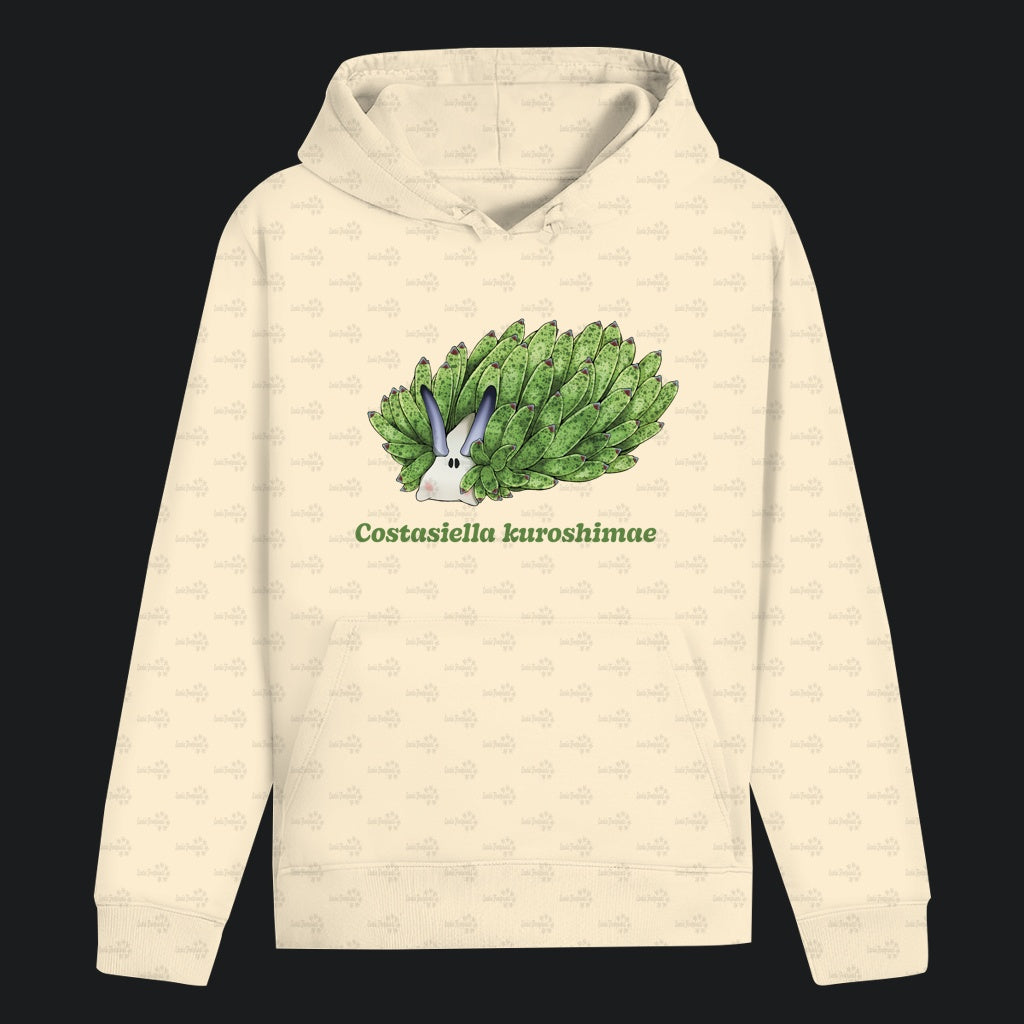Unisex Bio Hoodie mit Bauchtasche | Blattschaf Leafsheep Costasiella kuroshimae