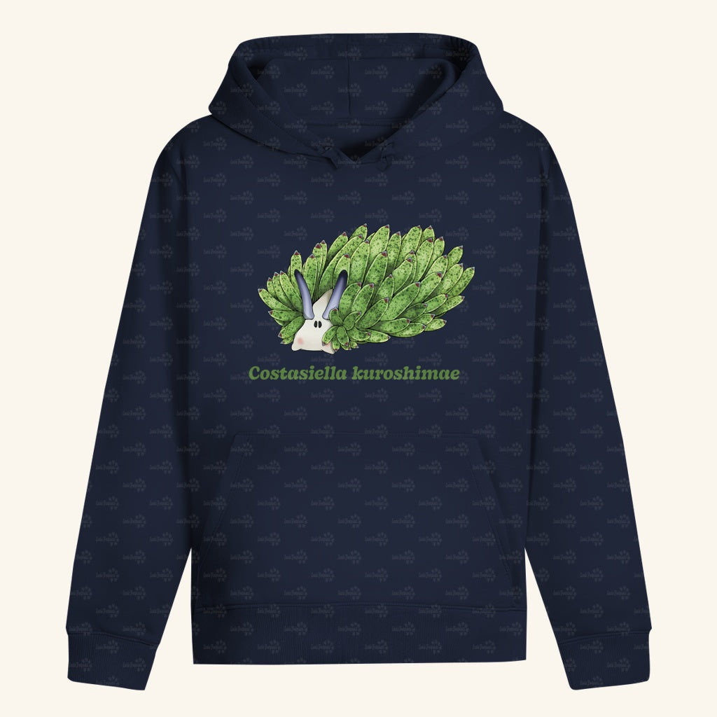 Unisex Bio Hoodie mit Bauchtasche | Blattschaf Leafsheep Costasiella kuroshimae