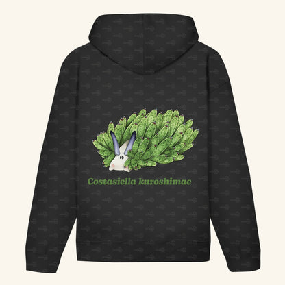 Unisex Bio Hoodie mit Bauchtasche | Blattschaf Leafsheep Costasiella kuroshimae