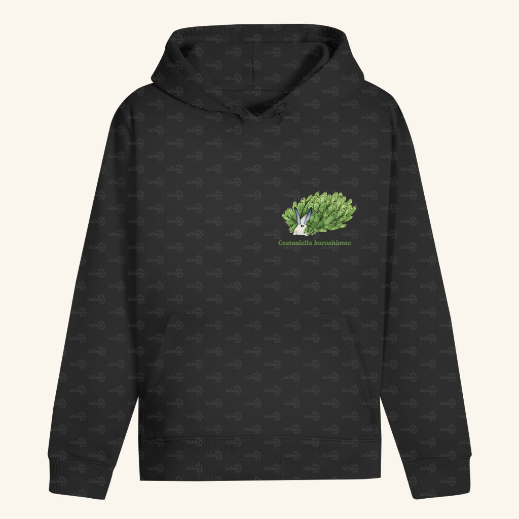 Unisex Bio Hoodie mit Bauchtasche | Blattschaf Leafsheep Costasiella kuroshimae