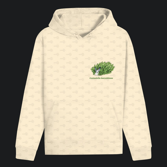 Unisex Bio Hoodie mit Bauchtasche | Blattschaf Leafsheep Costasiella kuroshimae