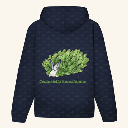 Unisex Bio Hoodie mit Bauchtasche | Blattschaf Leafsheep Costasiella kuroshimae