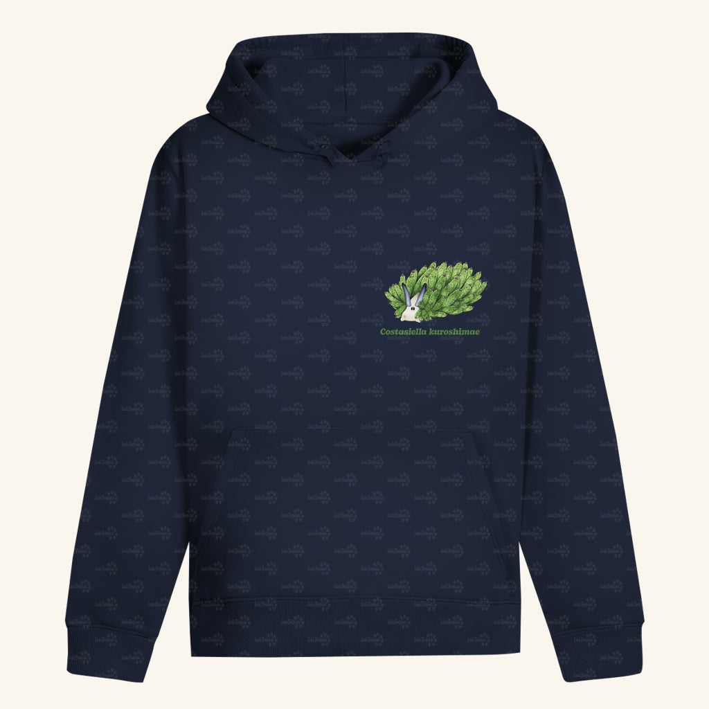 Unisex Bio Hoodie mit Bauchtasche | Blattschaf Leafsheep Costasiella kuroshimae