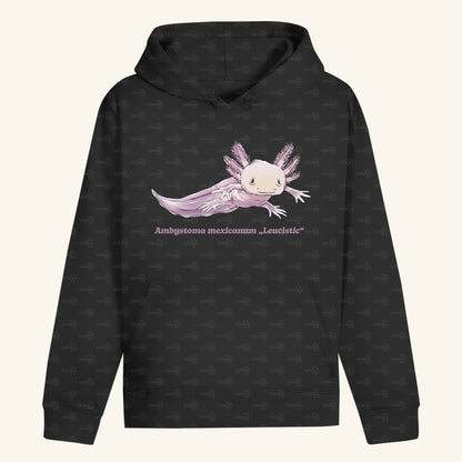 Unisex Bio Hoodie mit Bauchtasche | Axolotl Ambystoma mexicanum Leucistic