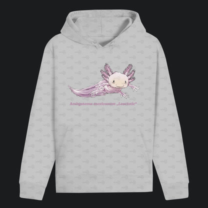 Unisex Bio Hoodie mit Bauchtasche | Axolotl Ambystoma mexicanum Leucistic