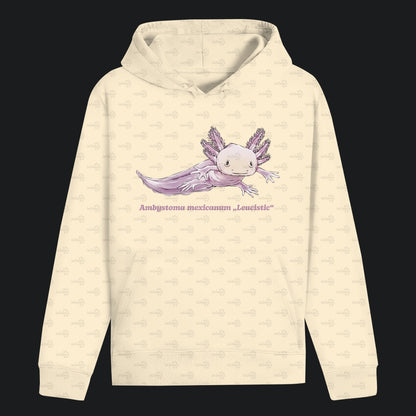 Unisex Bio Hoodie mit Bauchtasche | Axolotl Ambystoma mexicanum Leucistic