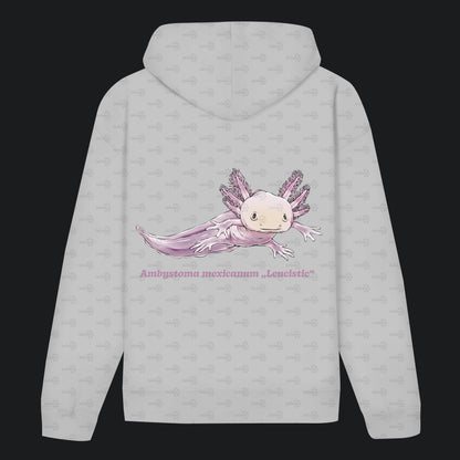 Unisex Bio Hoodie mit Bauchtasche | Axolotl Ambystoma mexicanum Leucistic