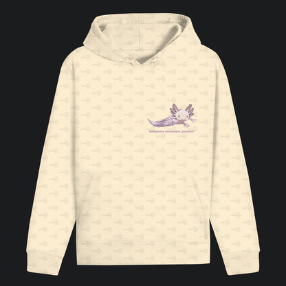 Unisex Bio Hoodie mit Bauchtasche | Axolotl Ambystoma mexicanum Leucistic