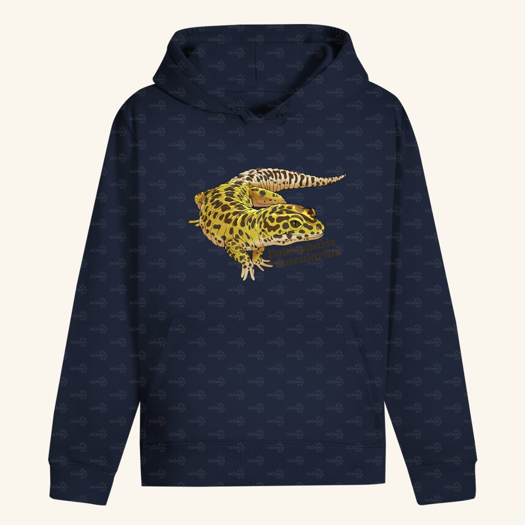 Unisex Bio Hoodie mit Bauchtasche | Leopardgecko Eublepharis macularius