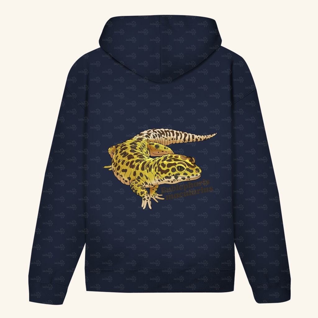 Unisex Bio Hoodie mit Bauchtasche | Leopardgecko Eublepharis macularius