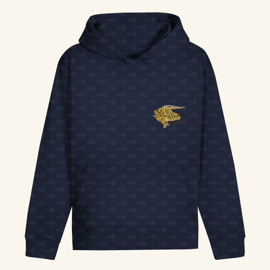 Unisex Bio Hoodie mit Bauchtasche | Leopardgecko Eublepharis macularius