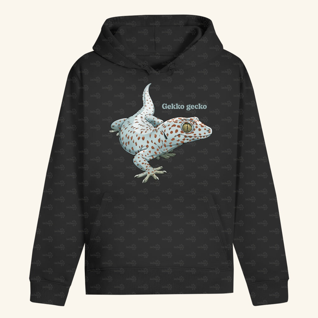 Unisex Bio Hoodie mit Bauchtasche | Tokeh Gecko Gekko gecko