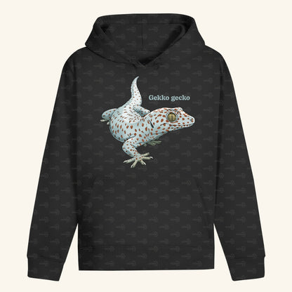 Unisex Bio Hoodie mit Bauchtasche | Tokeh Gecko Gekko gecko