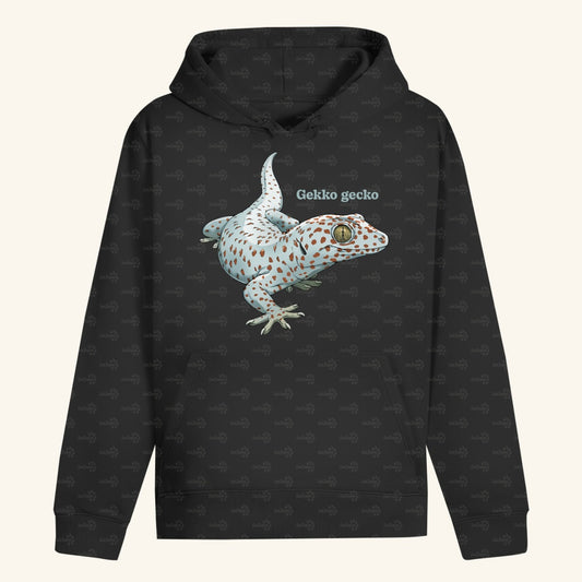Unisex Bio Hoodie mit Bauchtasche | Tokeh Gecko Gekko gecko