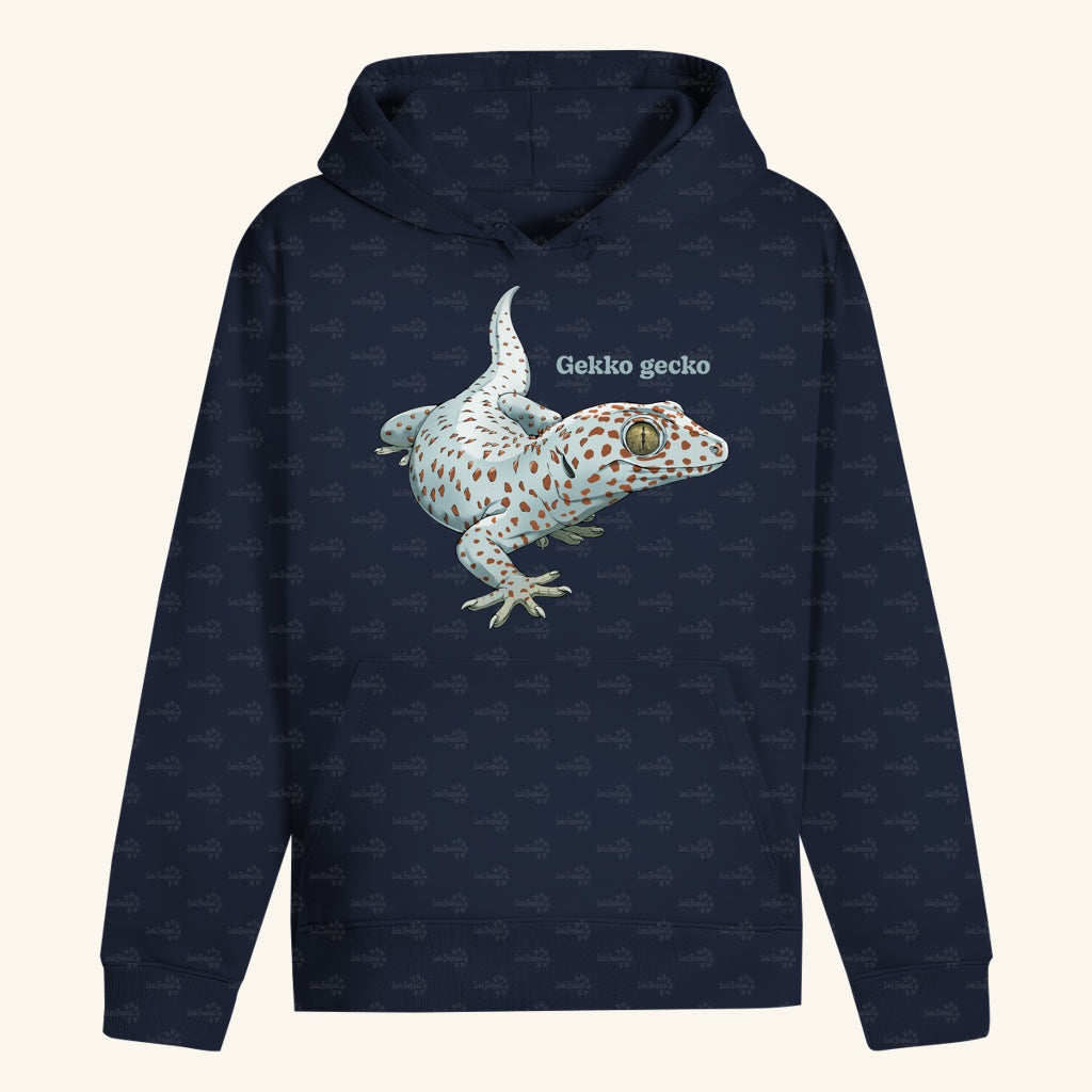 Unisex Bio Hoodie mit Bauchtasche | Tokeh Gecko Gekko gecko