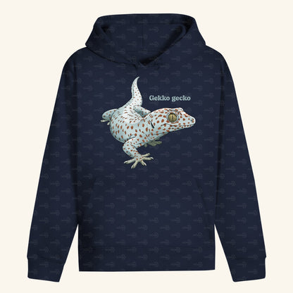 Unisex Bio Hoodie mit Bauchtasche | Tokeh Gecko Gekko gecko