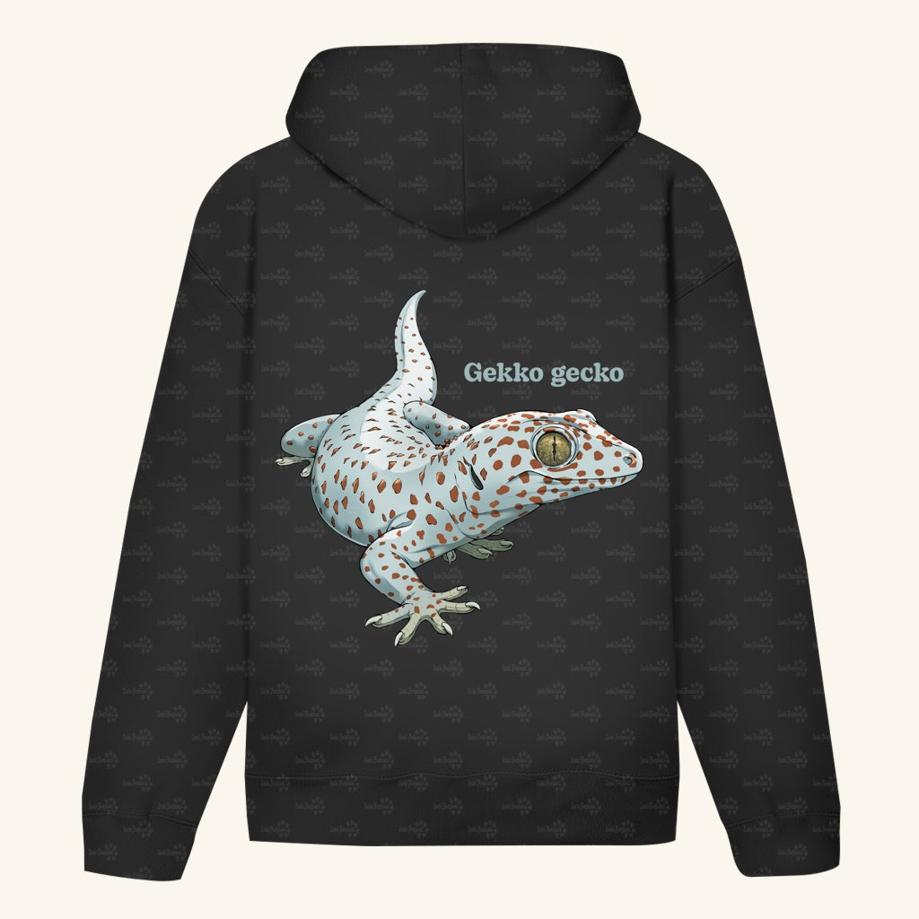 Unisex Bio Hoodie mit Bauchtasche | Tokeh Gecko Gekko gecko