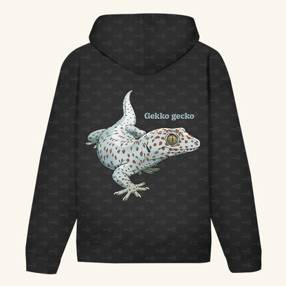 Unisex Bio Hoodie mit Bauchtasche | Tokeh Gecko Gekko gecko