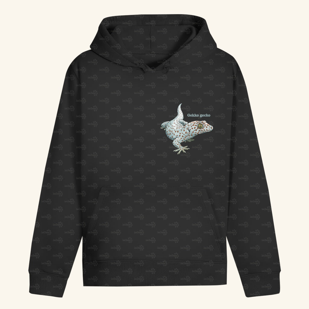 Unisex Bio Hoodie mit Bauchtasche | Tokeh Gecko Gekko gecko