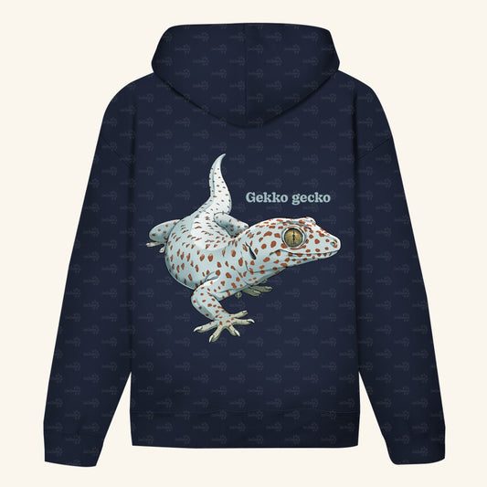 Unisex Bio Hoodie mit Bauchtasche | Tokeh Gecko Gekko gecko