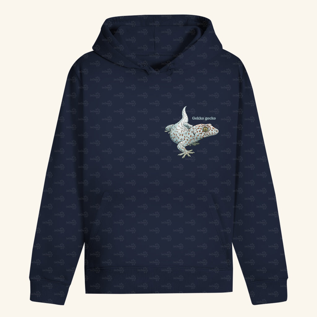 Unisex Bio Hoodie mit Bauchtasche | Tokeh Gecko Gekko gecko