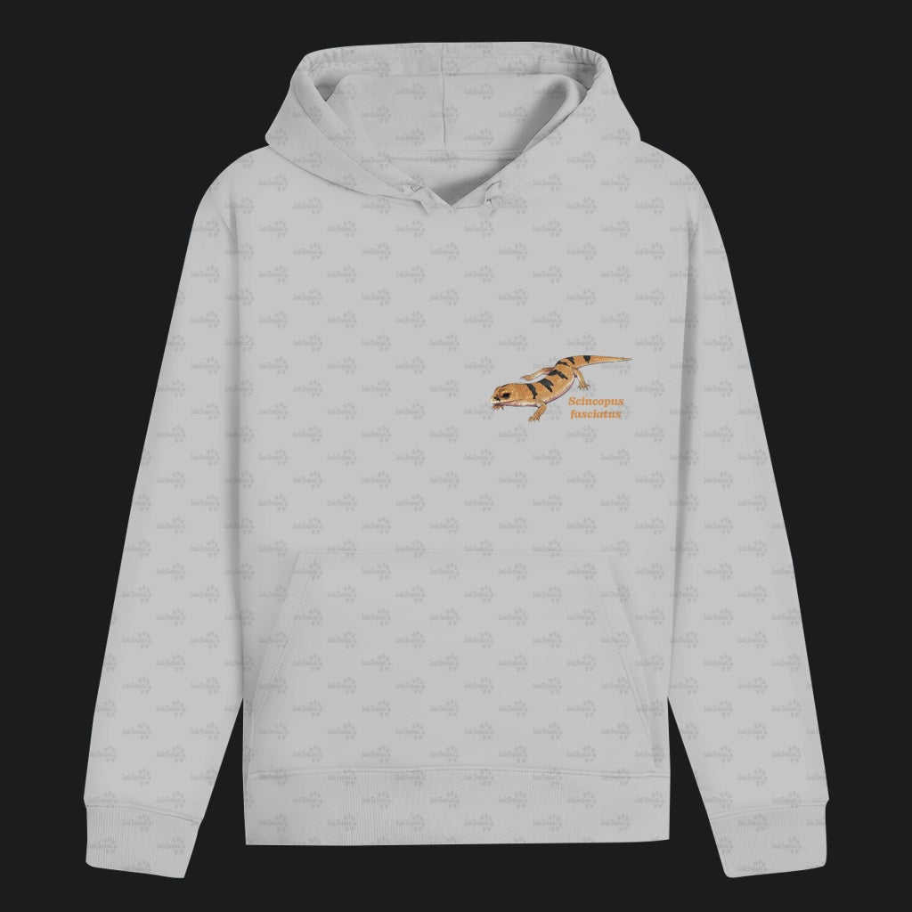 Unisex Bio Hoodie mit Bauchtasche | Peters' gebänderter Skink Scincopus fasciatus