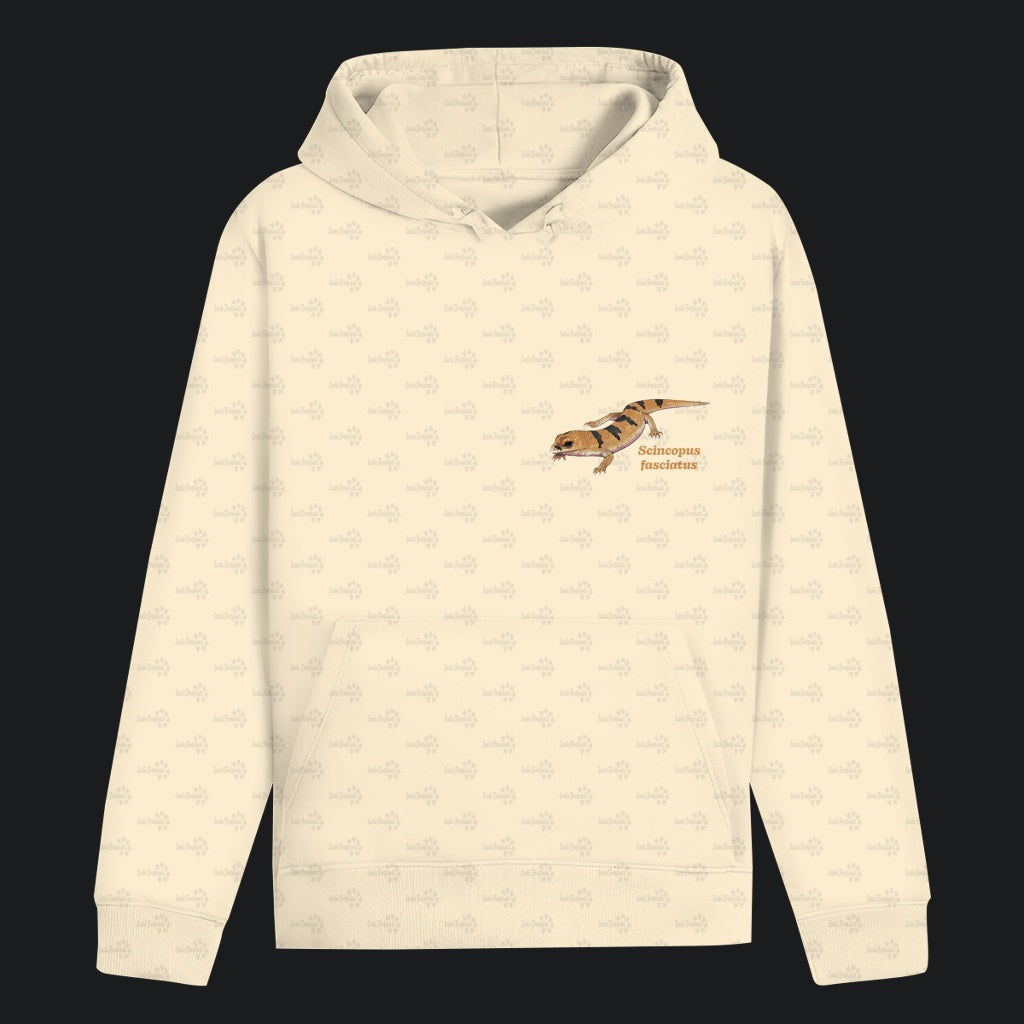 Unisex Bio Hoodie mit Bauchtasche | Peters' gebänderter Skink Scincopus fasciatus