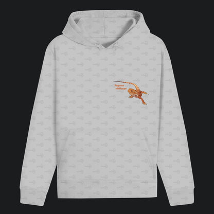 Unisex Bio Hoodie mit Bauchtasche | Bartagame  Pogona vitticeps