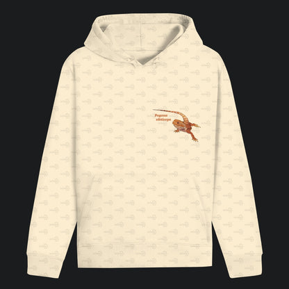 Unisex Bio Hoodie mit Bauchtasche | Bartagame  Pogona vitticeps