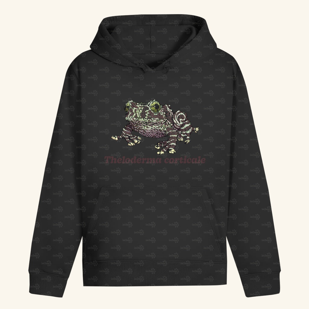 Unisex Bio Hoodie mit Bauchtasche | Vietnamesische Moosfrosch  Moosy Frog Theloderma corticale