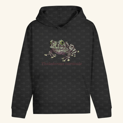 Unisex Bio Hoodie mit Bauchtasche | Vietnamesische Moosfrosch  Moosy Frog Theloderma corticale