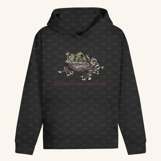 Unisex Bio Hoodie mit Bauchtasche | Vietnamesische Moosfrosch  Moosy Frog Theloderma corticale