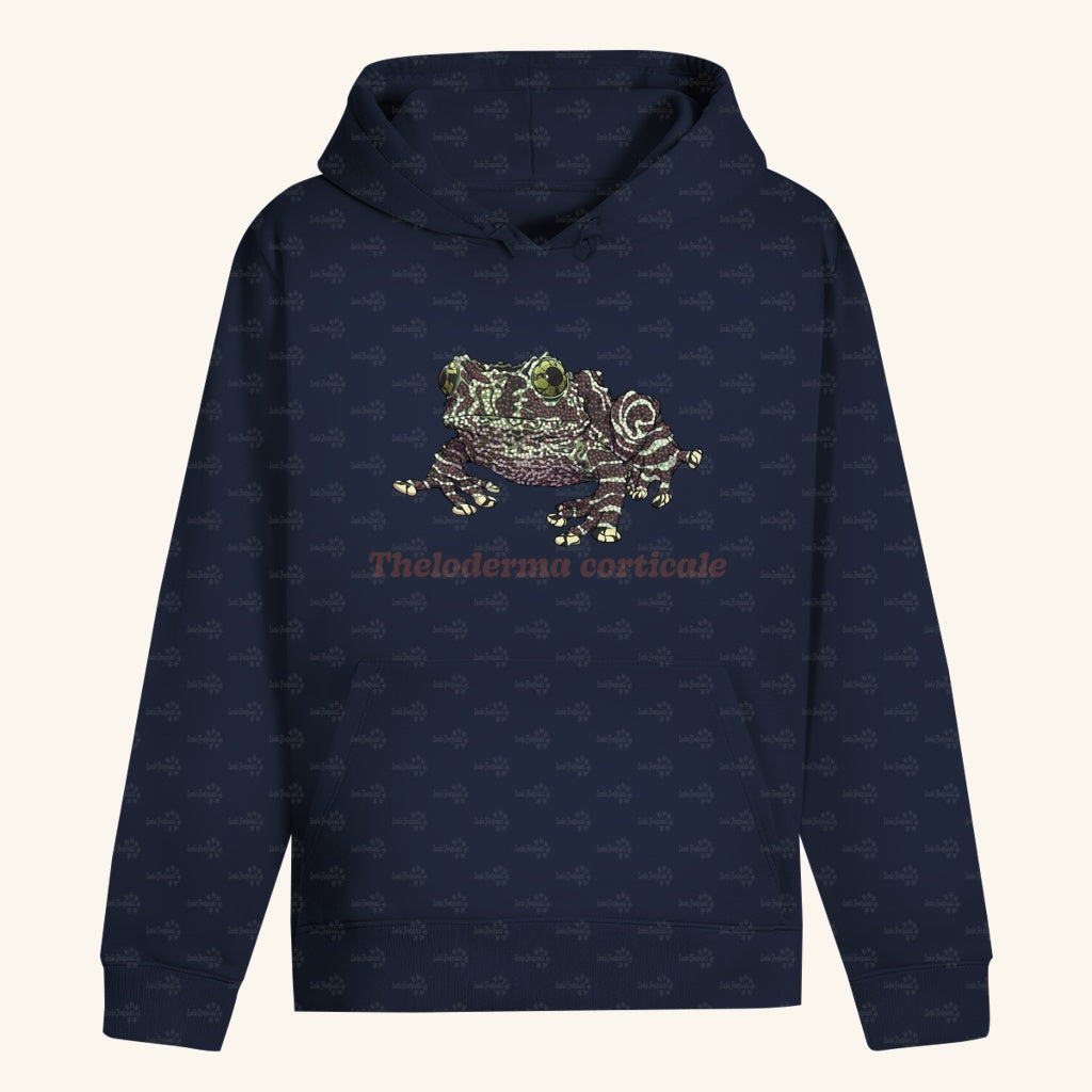 Unisex Bio Hoodie mit Bauchtasche | Vietnamesische Moosfrosch  Moosy Frog Theloderma corticale