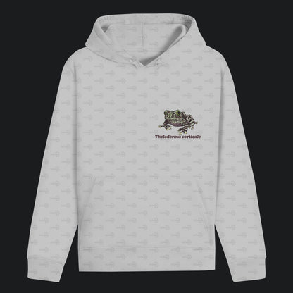 Unisex Bio Hoodie mit Bauchtasche | Vietnamesische Moosfrosch  Moosy Frog Theloderma corticale