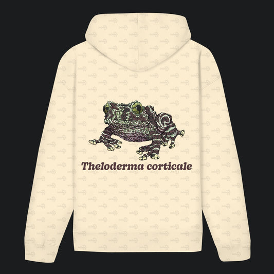 Unisex Bio Hoodie mit Bauchtasche | Vietnamesische Moosfrosch  Moosy Frog Theloderma corticale