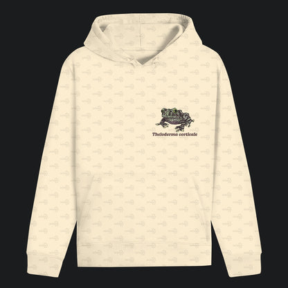 Unisex Bio Hoodie mit Bauchtasche | Vietnamesische Moosfrosch  Moosy Frog Theloderma corticale