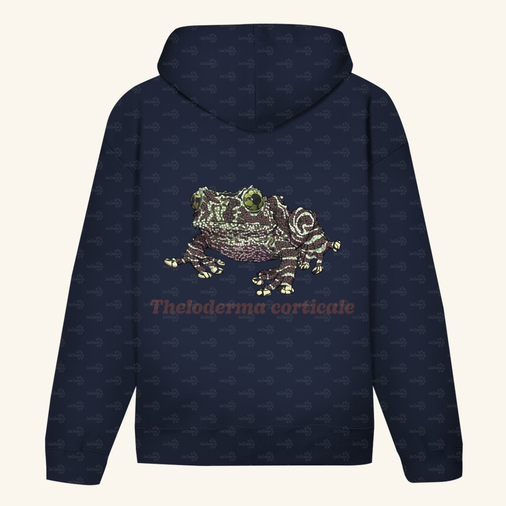 Unisex Bio Hoodie mit Bauchtasche | Vietnamesische Moosfrosch  Moosy Frog Theloderma corticale