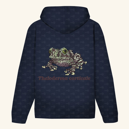 Unisex Bio Hoodie mit Bauchtasche | Vietnamesische Moosfrosch  Moosy Frog Theloderma corticale