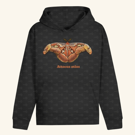 Unisex Bio Hoodie mit Bauchtasche | Atlas spinner Atlas moth attacus atlas