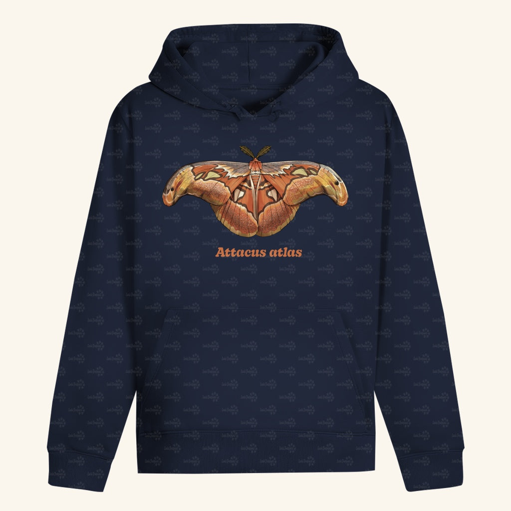 Unisex Bio Hoodie mit Bauchtasche | Atlas spinner Atlas moth attacus atlas