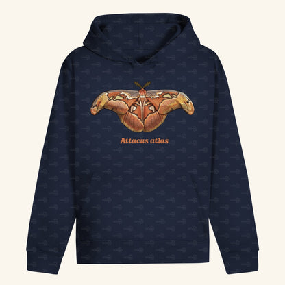Unisex Bio Hoodie mit Bauchtasche | Atlas spinner Atlas moth attacus atlas