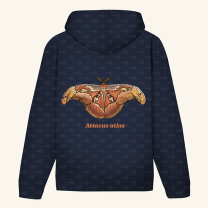 Unisex Bio Hoodie mit Bauchtasche | Atlas spinner Atlas moth attacus atlas