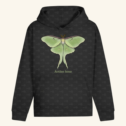 Unisex Bio Hoodie mit Bauchtasche | Mondmotte Luna Moth Actias luna